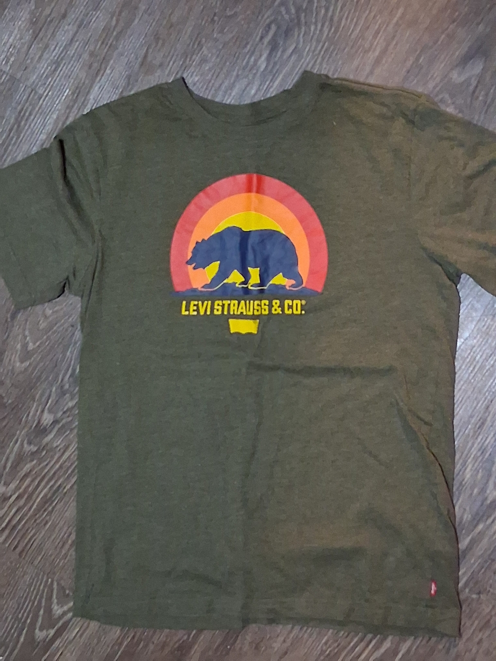 Levi's Kids Olive Graphic Bear T-Shirt